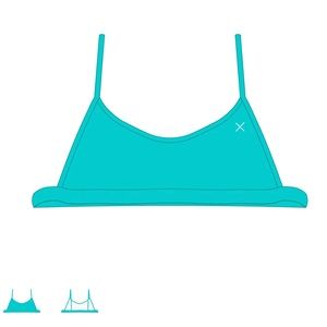 Boutine LA Open Side Top Cyan, bikini top, swimsuit, blue green, skimpy swim